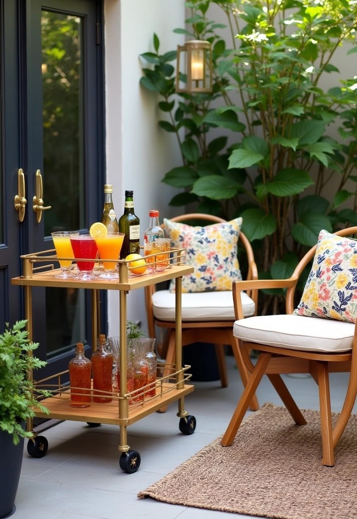 18 Patio Decor Ideas That Will Make Your Backyard the Ultimate Staycation Spot! - 12. Create a Mini Bar Area