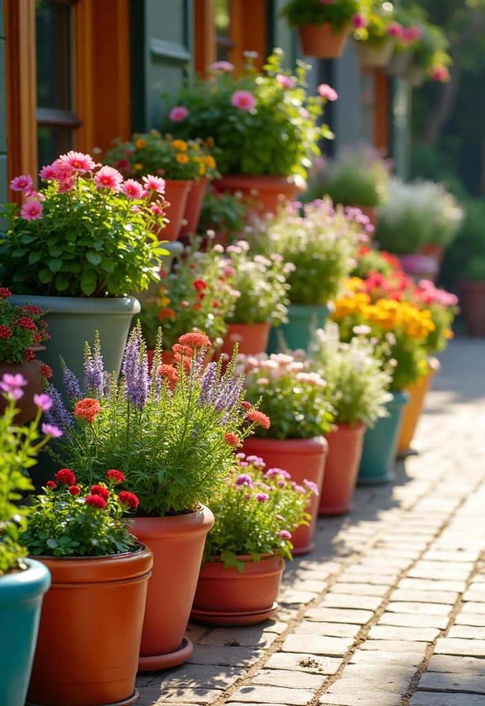 18 Patio Decor Ideas That Will Make Your Backyard the Ultimate Staycation Spot! - 7. Incorporate Colorful Planters