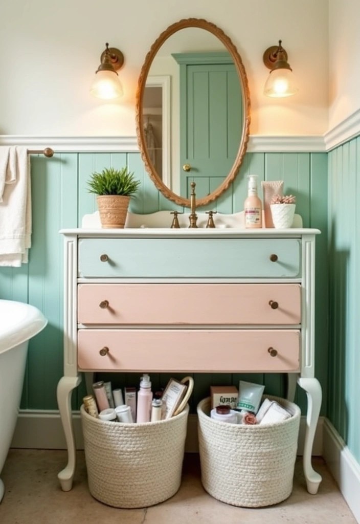 21 Bathroom Storage Hacks for Tiny Spaces That'll Change Your Life (You'll Gain 50% More Space!) - 10. Repurpose Old Furniture