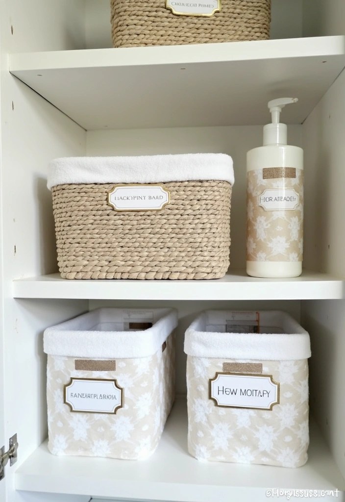 21 Bathroom Storage Hacks for Tiny Spaces That'll Change Your Life (You'll Gain 50% More Space!) - 16. Use Labels for Clarity