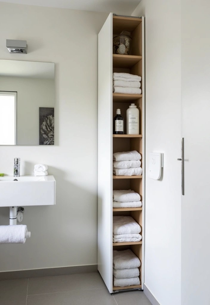 21 Bathroom Storage Hacks for Tiny Spaces That'll Change Your Life (You'll Gain 50% More Space!) - 20. Slimline Storage Units